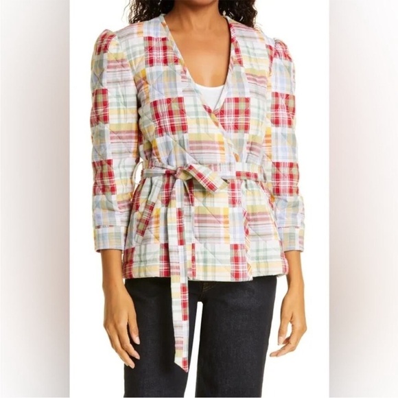 Cinq a Sept Triss Jacket Multi Patchwork Quilt Jacket Size XXS - Picture 4 of 12